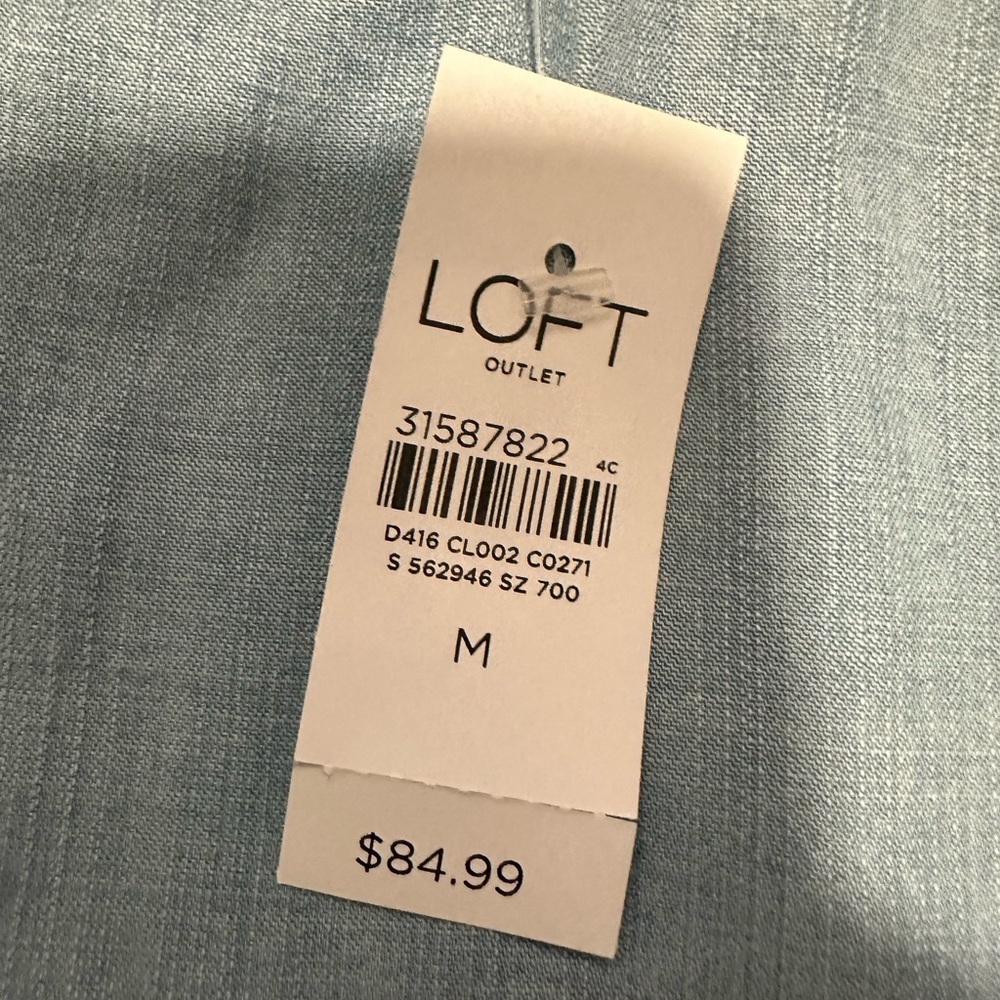 LOFT chambray dress with ruffled sleeves!! - Picture 4 of 4